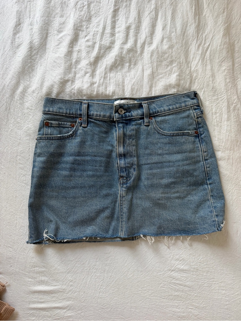 abercrombie denim mini skirt